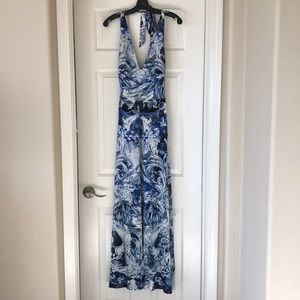 Roberto Cavalli Sleeveless halter maxi dress